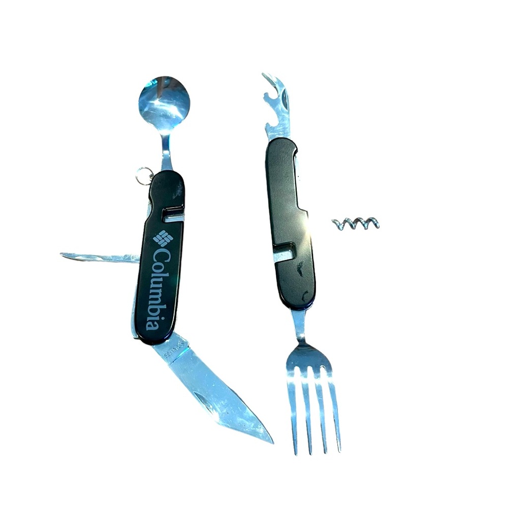 Columbia Black 7 Function Foldable Utensil Set|Camping Tools